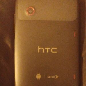HTC Smartphone with Red Highlights